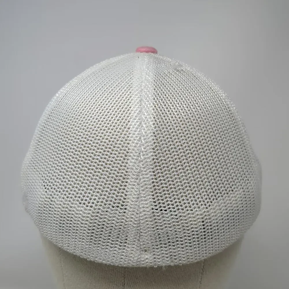 Flexfit Baseball Cap Pink One Size Park City Flower Mesh Back Stretch Fit Hat